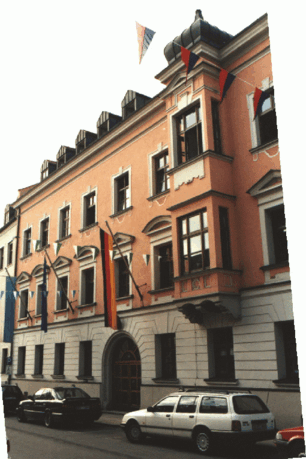 Außenansicht des Dienstgebäudes in der Pfleggasse 18, Deggendorf